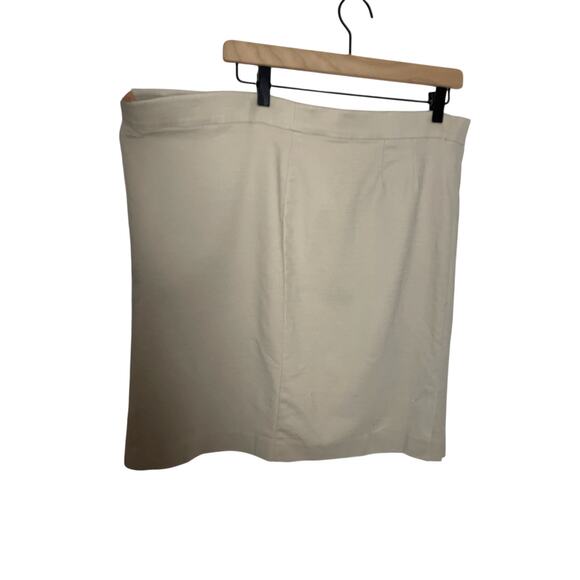 J.Jill Women's Oatmeal Career Neutral Work Stretchy Pencil Plus Size Skirt SZ 16 - Picture 3 of 7